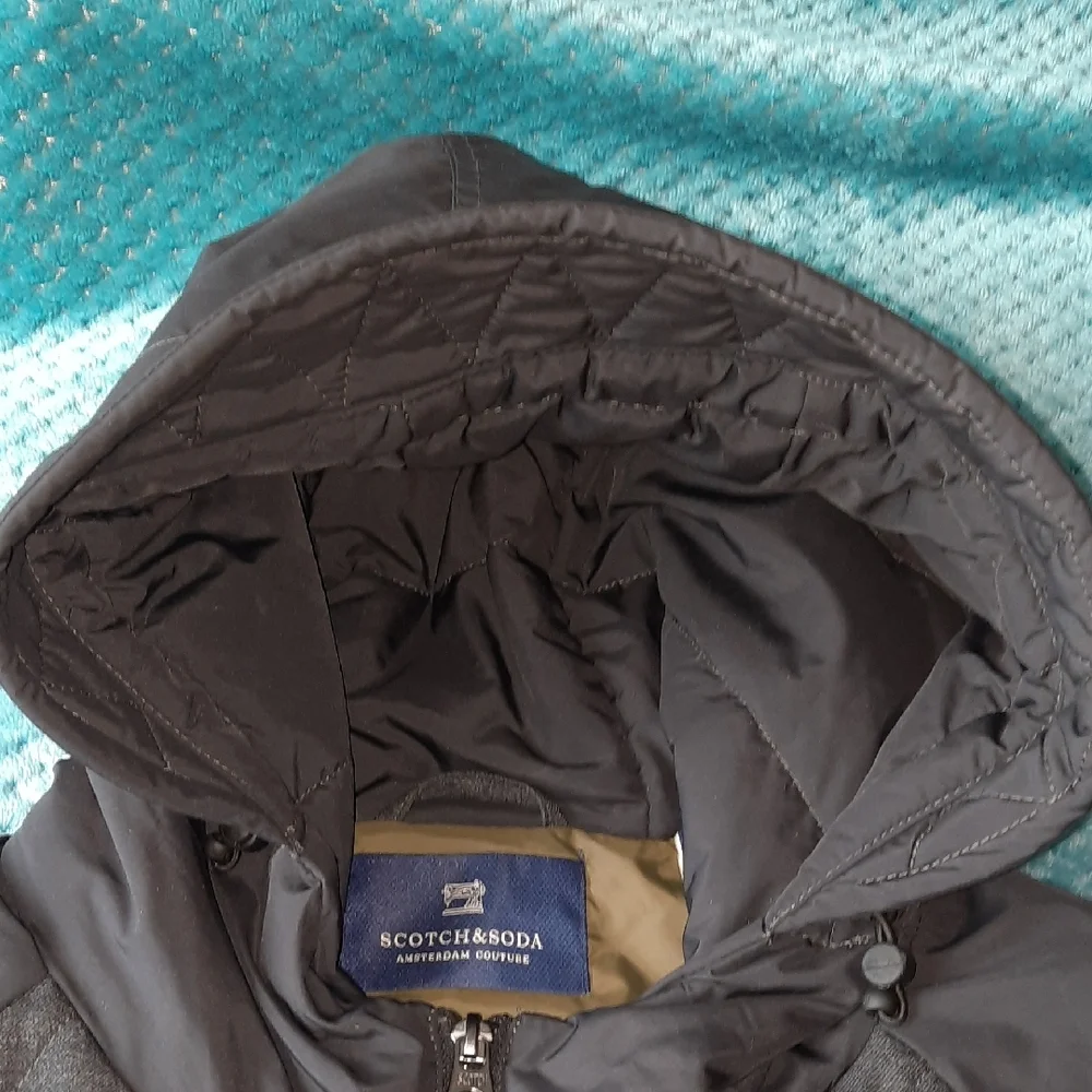 Scotch & Soda Men's Quilted Puffer Jacket - Dark Gray NWOT - Picture 7 of 16